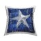 Rustic Indigo Starfish Decorative Printed Throw Pillow Design by Paul Brent, 18 x 7 x 18